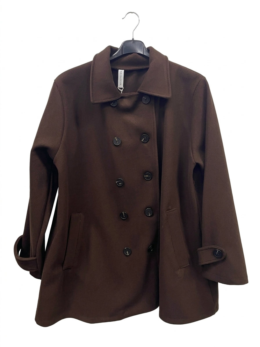 Maxi cappotto doppio petto curvy