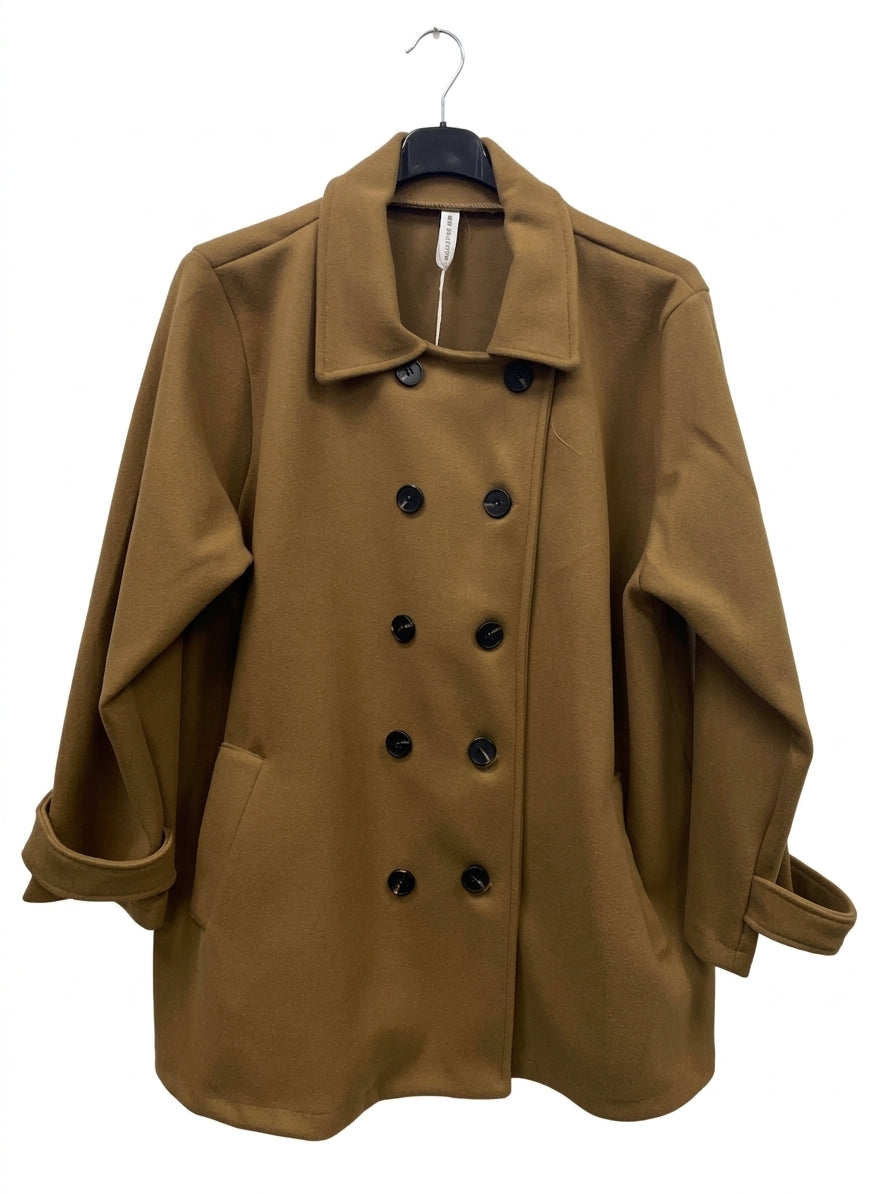 Maxi cappotto doppio petto curvy