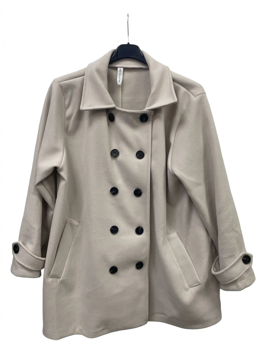 Maxi cappotto doppio petto curvy