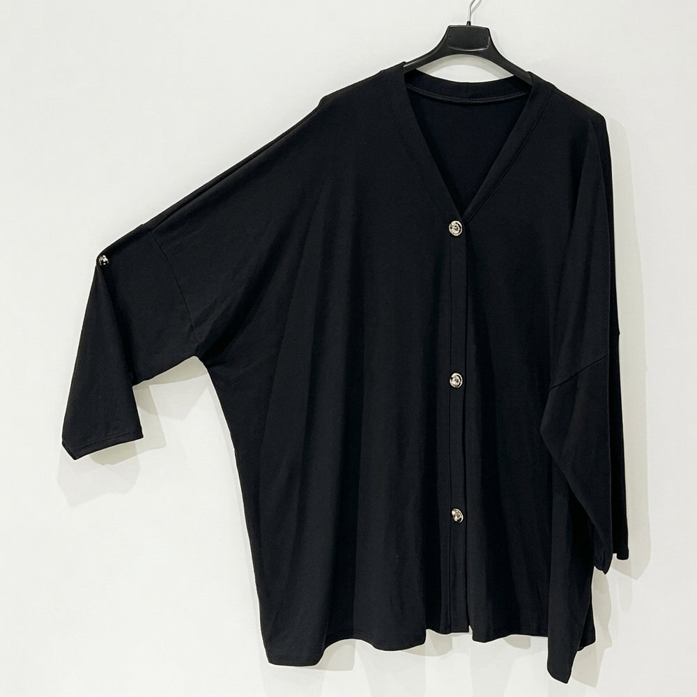 Maxi cardigan bottoni gioiello curvy