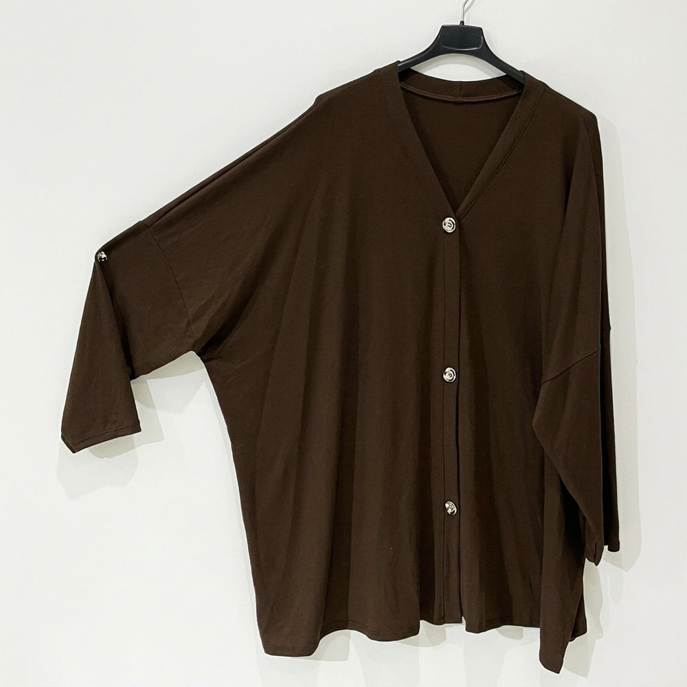 Maxi cardigan bottoni gioiello curvy