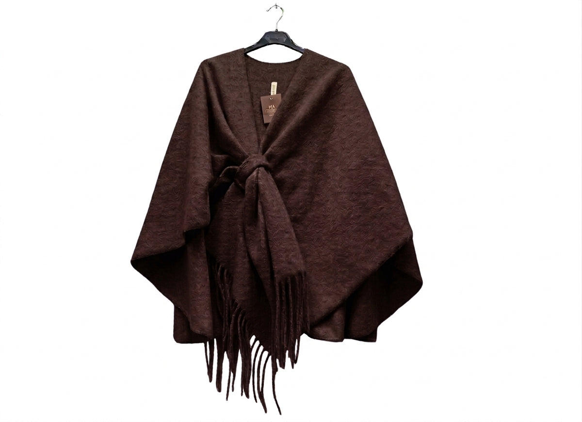 Maxi mantella frange curvy