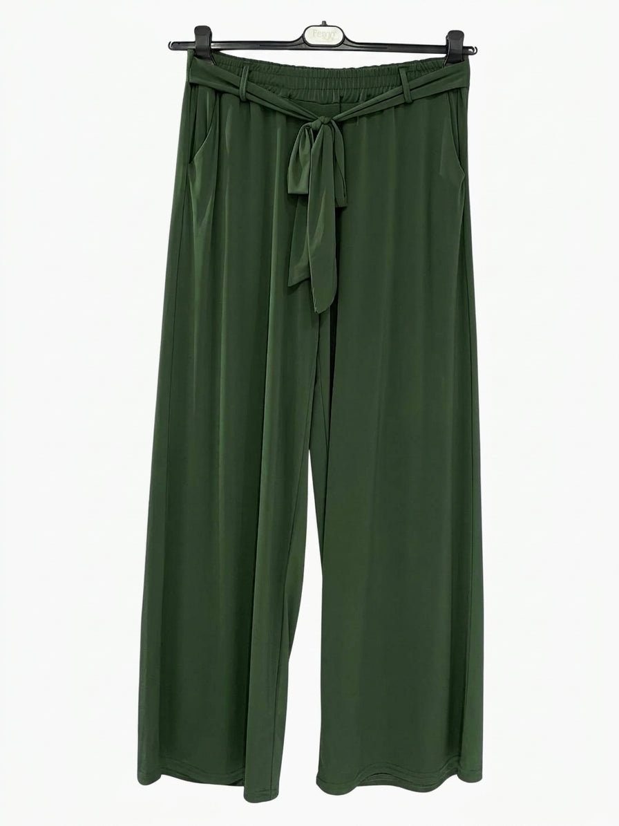 Maxi pantalone elasticizzato laccio curvy