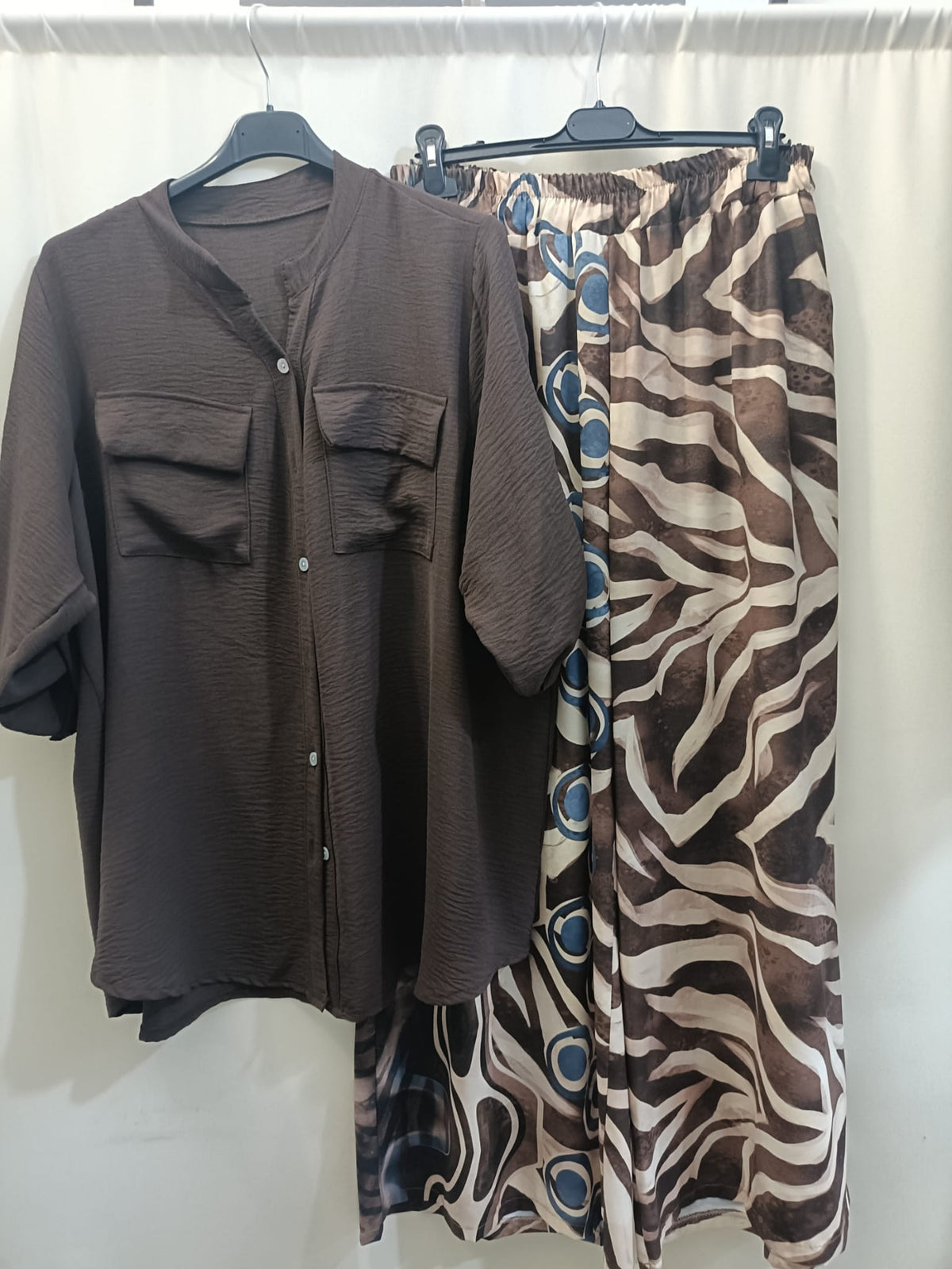 Maxi pantalone palazzo fantasia curvy