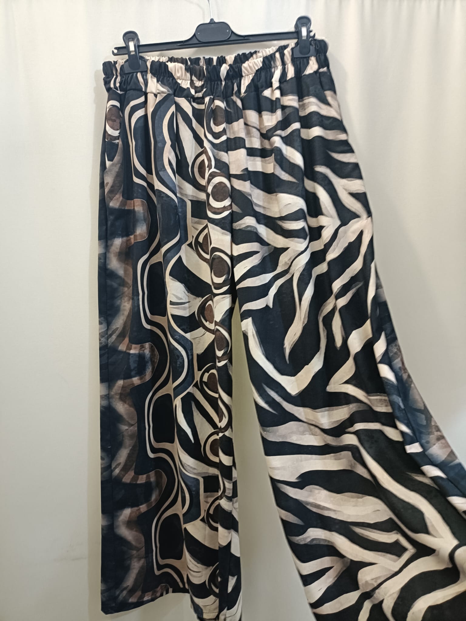 Maxi pantalone palazzo fantasia curvy
