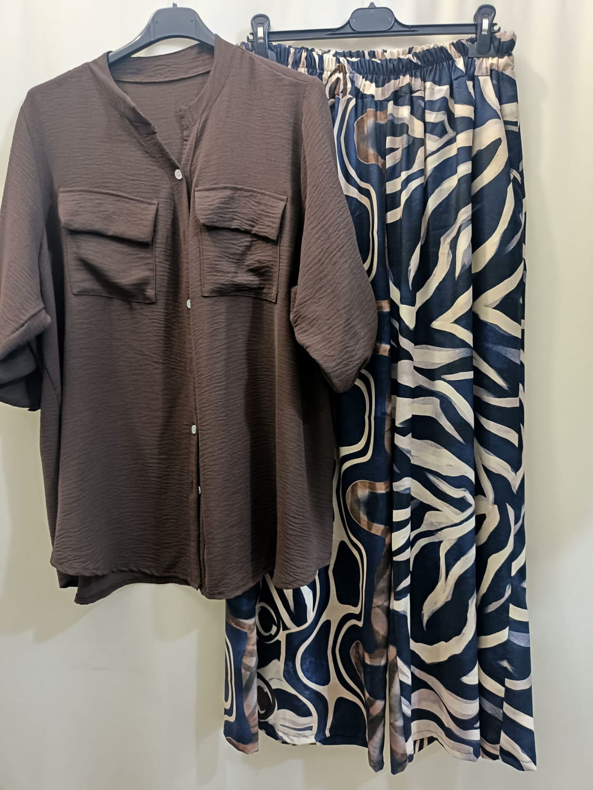 Maxi pantalone palazzo fantasia curvy