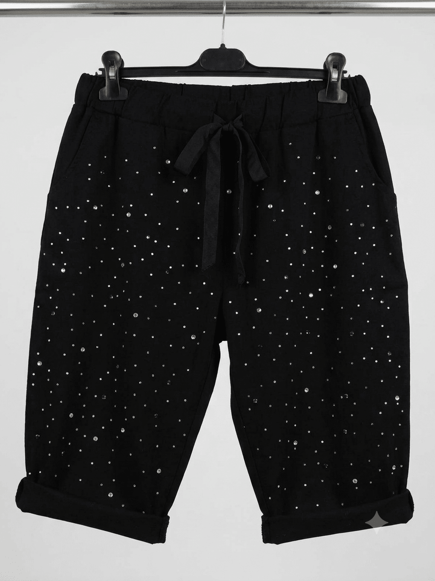 Pantaloncino curvy bermuda taglie comode con Strass - Prima Fila Moda Curvy