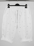 Pantaloncino curvy bermuda taglie comode con Strass - Prima Fila Moda Curvy