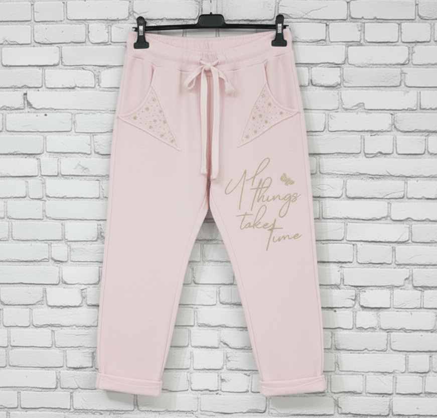 Pantalone applicazioni gioiello curvy - Prima Fila Moda Curvy