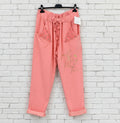 Pantalone applicazioni gioiello curvy - Prima Fila Moda Curvy