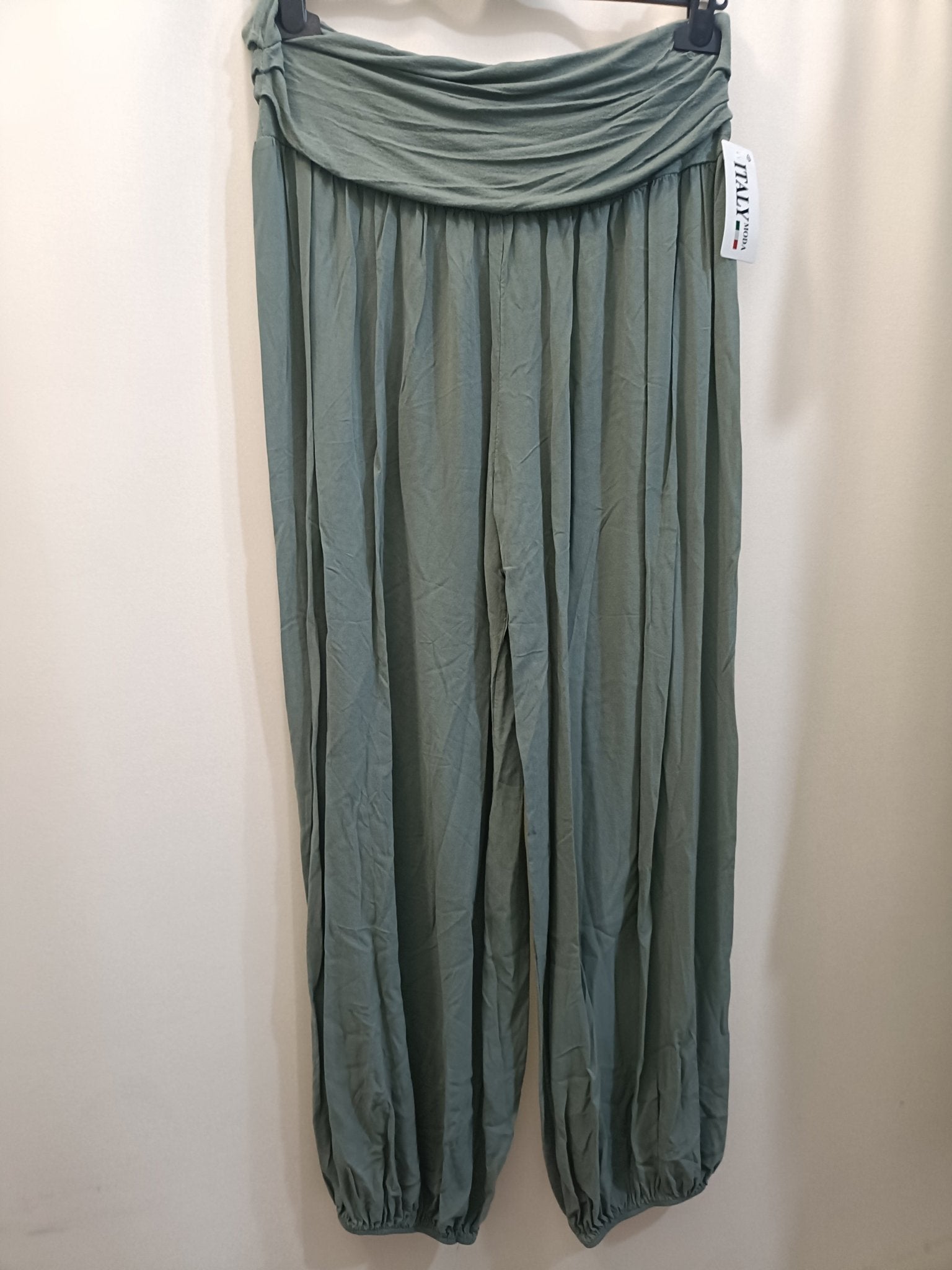 Pantalone harem fresco in viscosa - taglie comode con polsino - Prima Fila Moda Curvy
