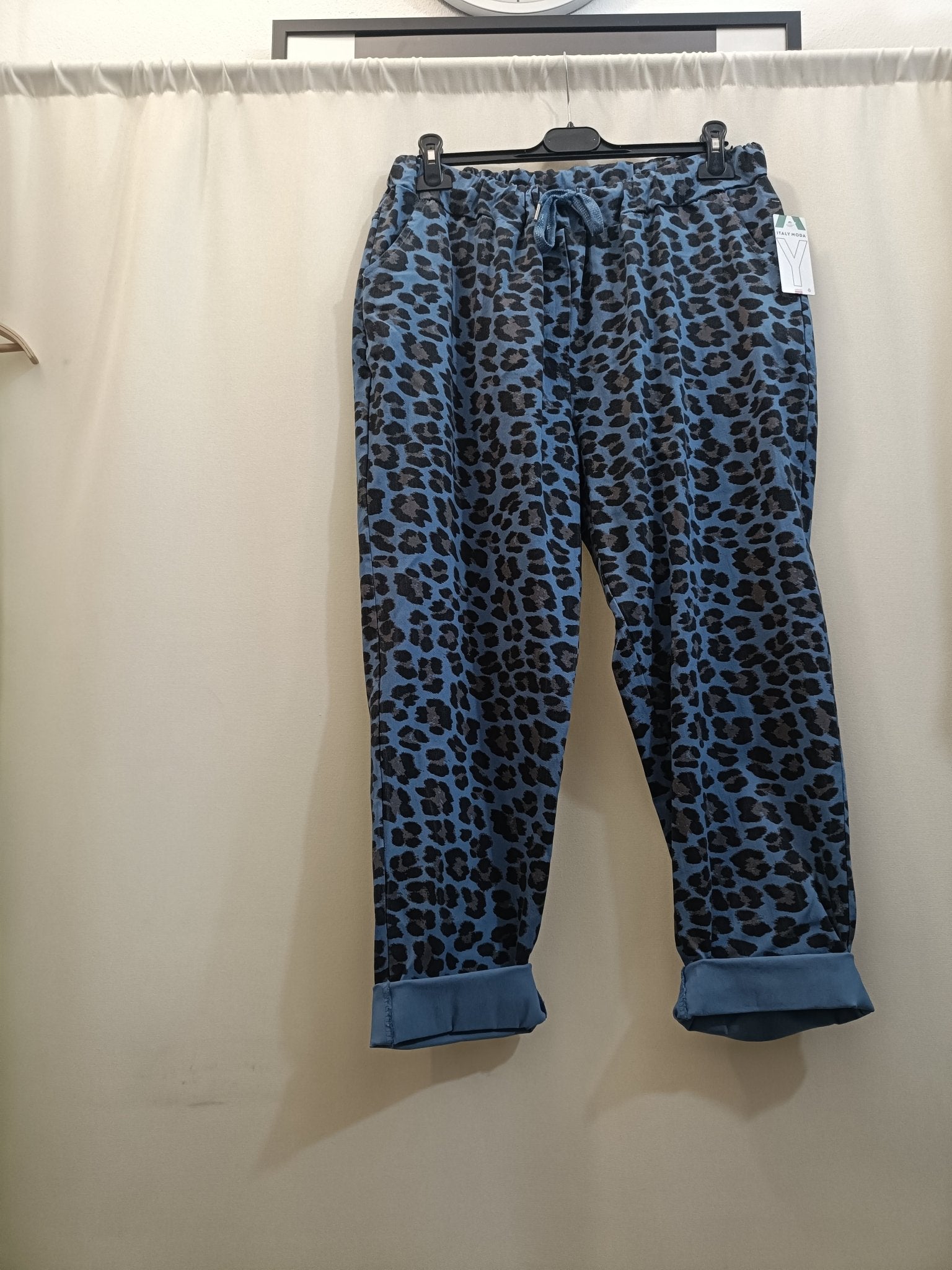Pantalone Jeansetto fantasia taglie comode in viscosa - Prima Fila Moda Curvy