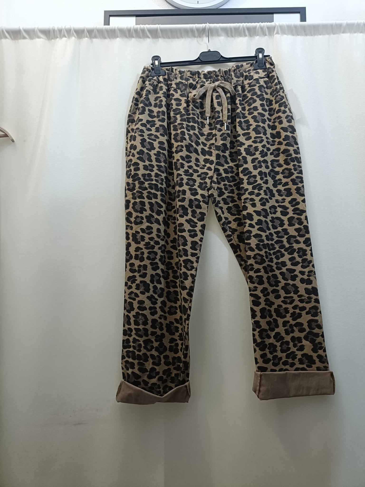 Pantalone Jeansetto fantasia taglie comode in viscosa - Prima Fila Moda Curvy