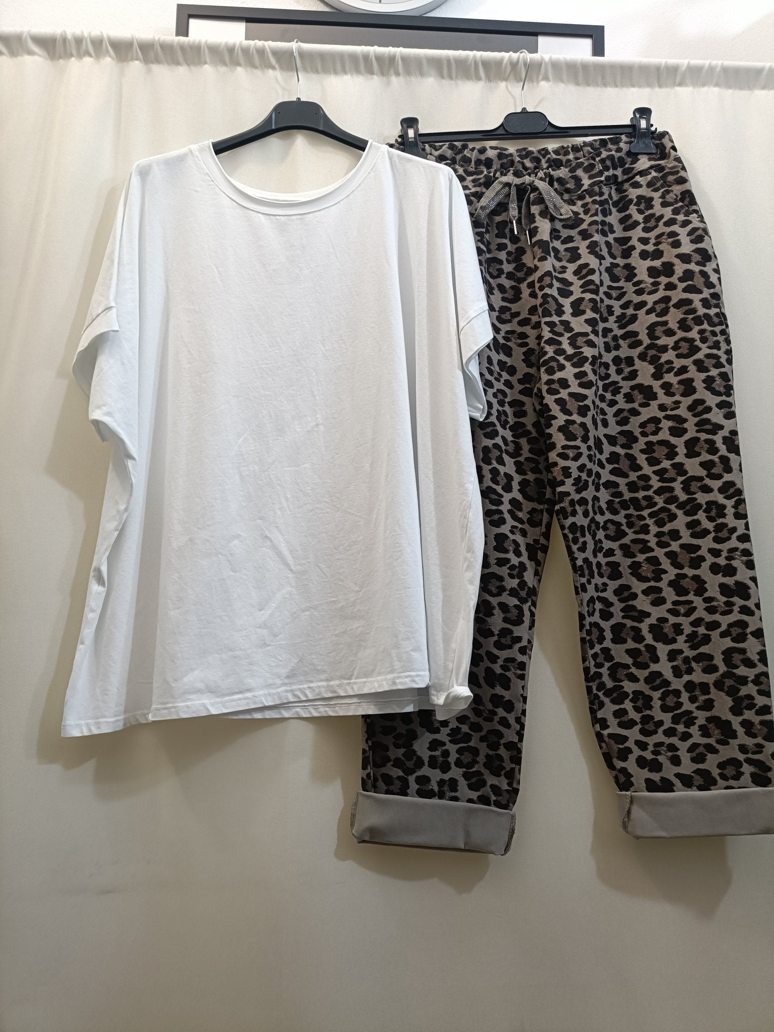 Pantalone Jeansetto fantasia taglie comode in viscosa - Prima Fila Moda Curvy