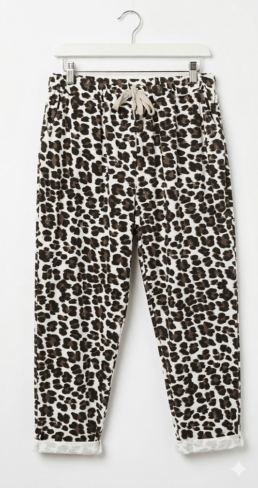 Pantalone magico fantasia animalier magic pants - Prima Fila Moda Curvy