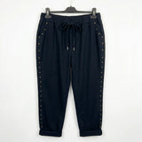 Pantalone jeansetto magico laccio e borchie curvy
