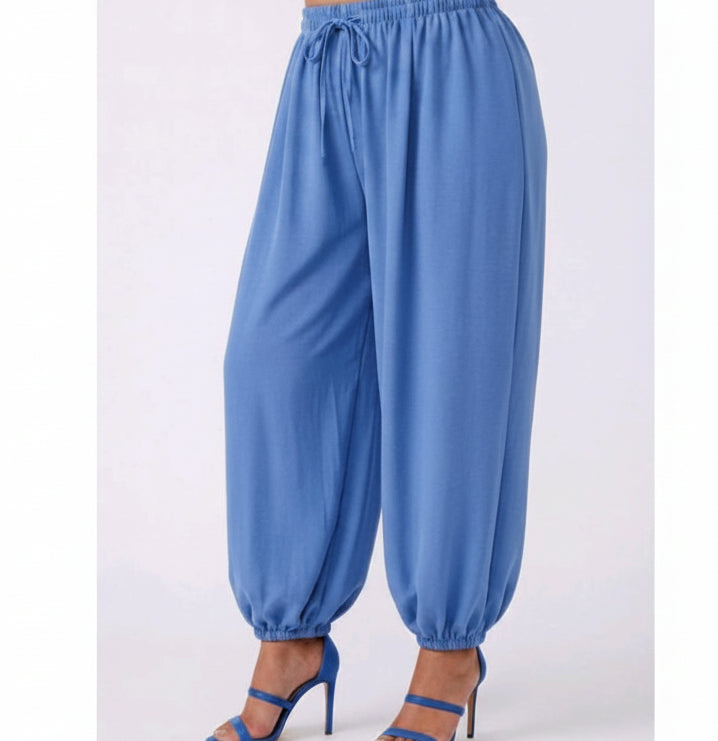Pantaloni Ballon alla turca con laccetto MAGICI polsino taglie comode XL 5XL - Prima Fila Moda Curvy