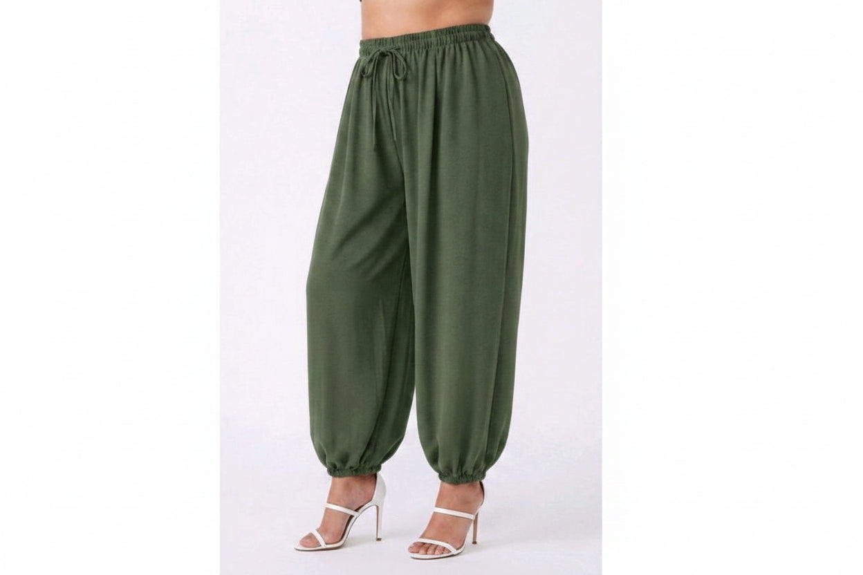 Pantaloni Ballon alla turca con laccetto MAGICI polsino taglie comode XL 5XL - Prima Fila Moda Curvy