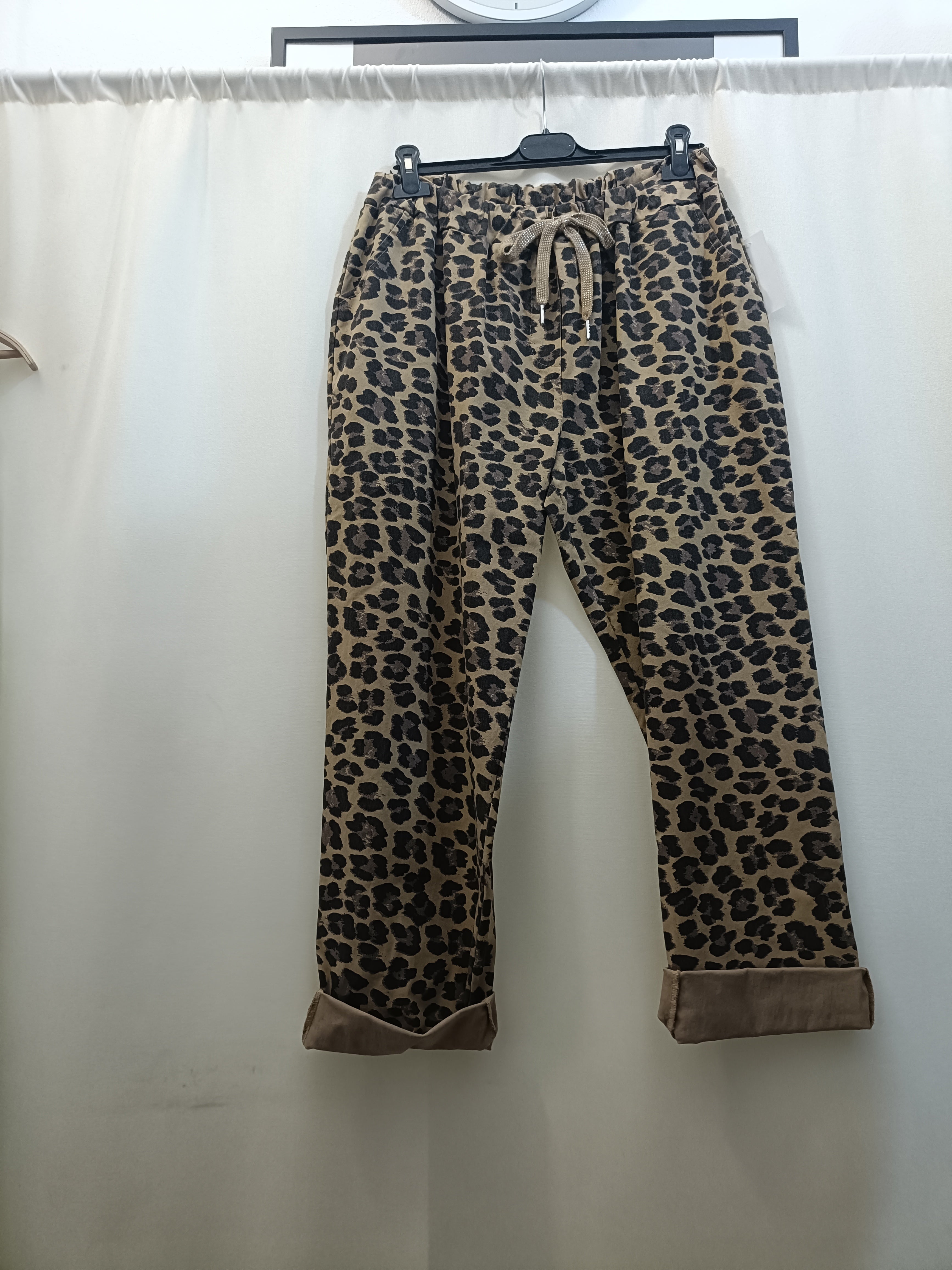 Pantalone Jeansetto fantasia taglie comode in viscosa
