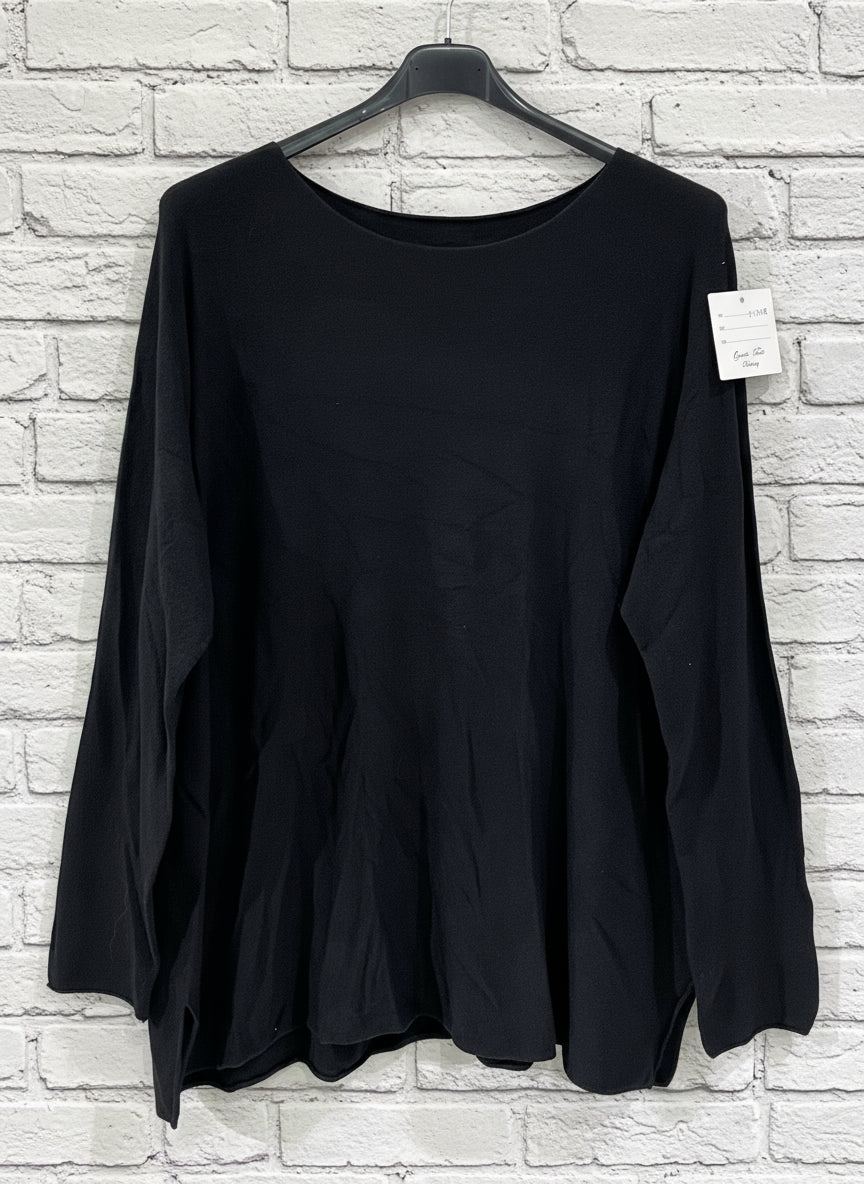 Maxi maglia girocollo morbido elasticizzata donna curvy