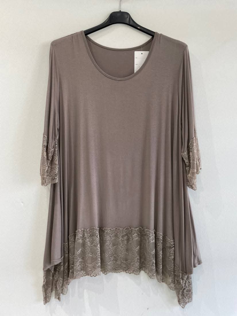 Top doppio pizzo viscosa