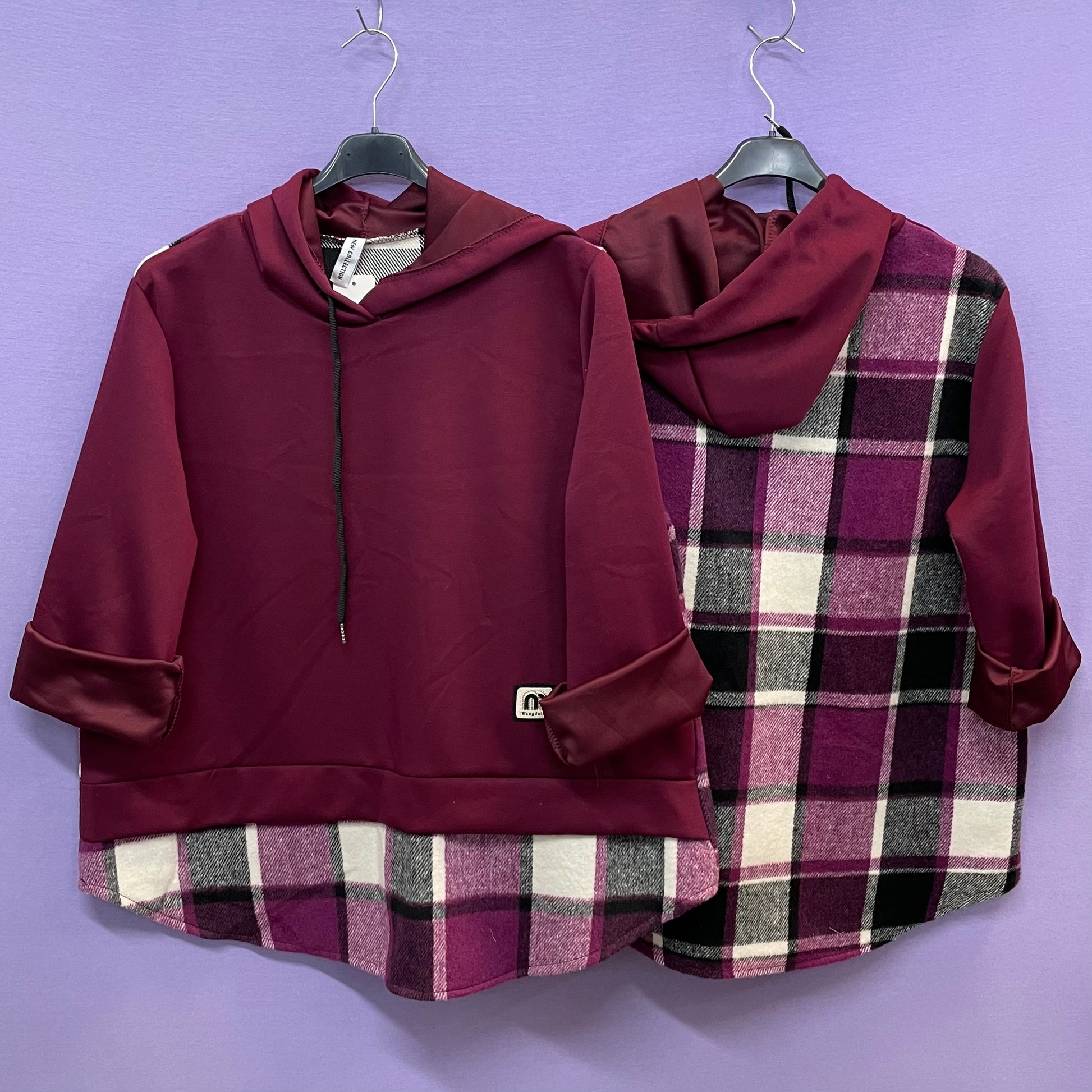 Maxi felpa cappuccio curvy