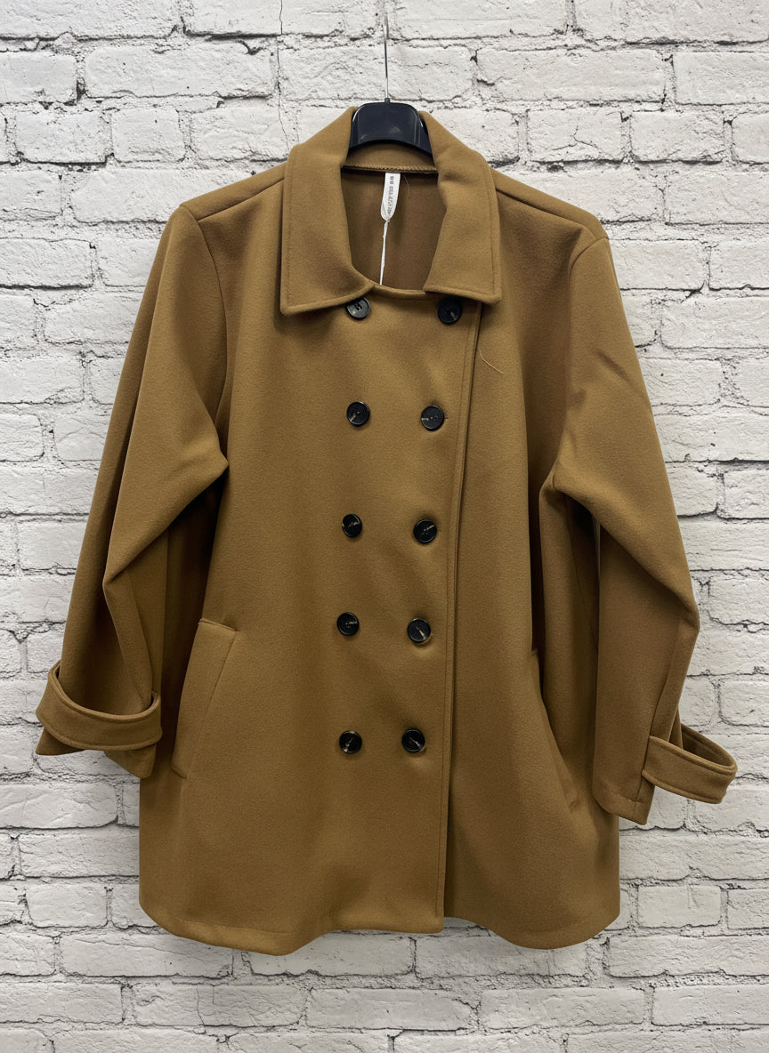 Cappotto doppio petto curvy