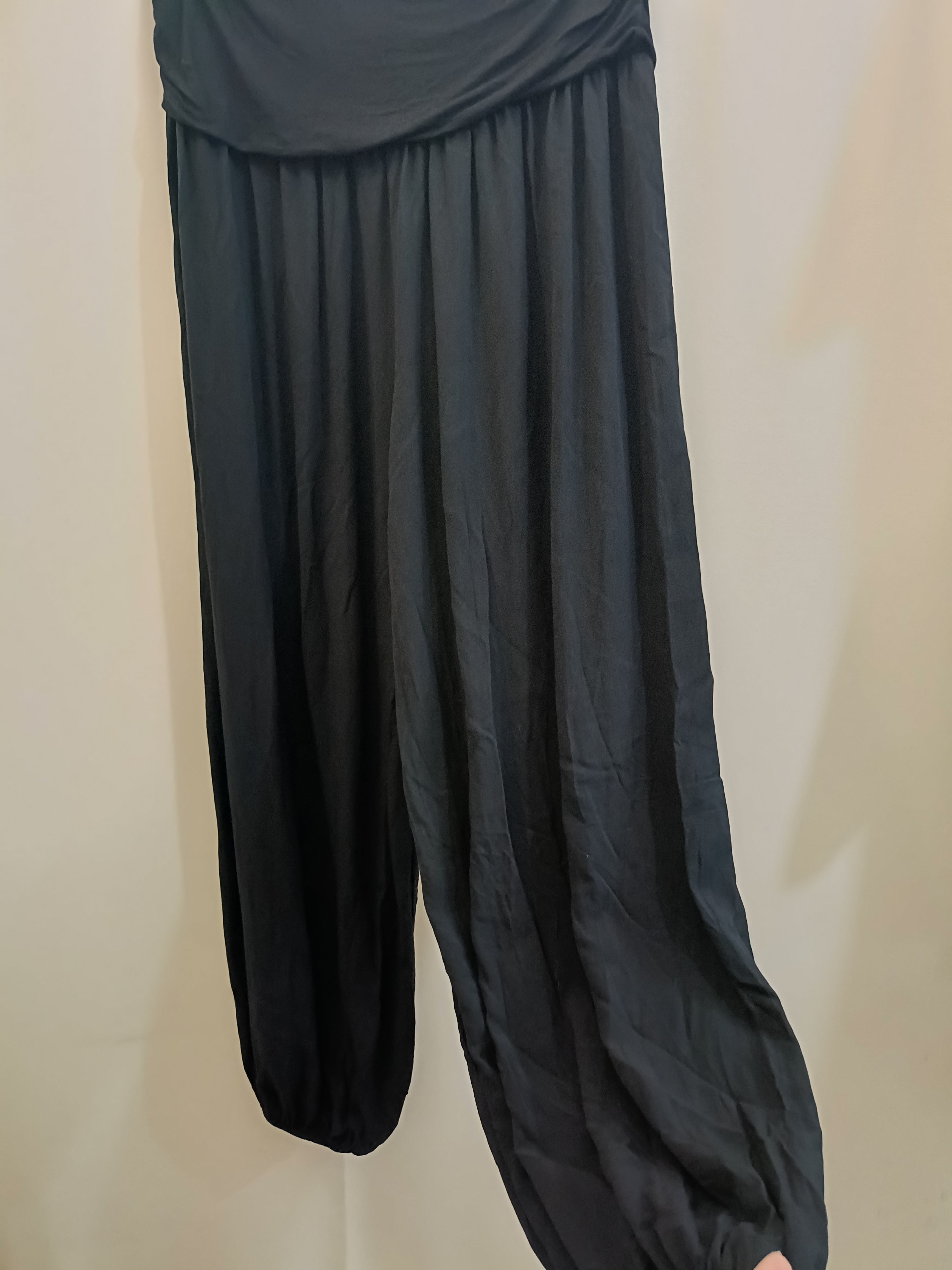 Pantalone harem fresco in viscosa - taglie comode con polsino