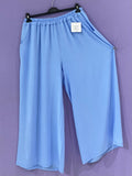 Pantalone palazzo vita alta elasticizzato taglie comode XL 5XL