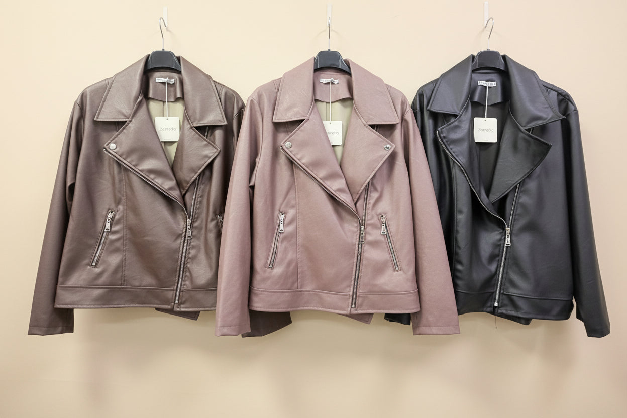 Blazer ecopelle donna taglie comode - Giacca ecopelle