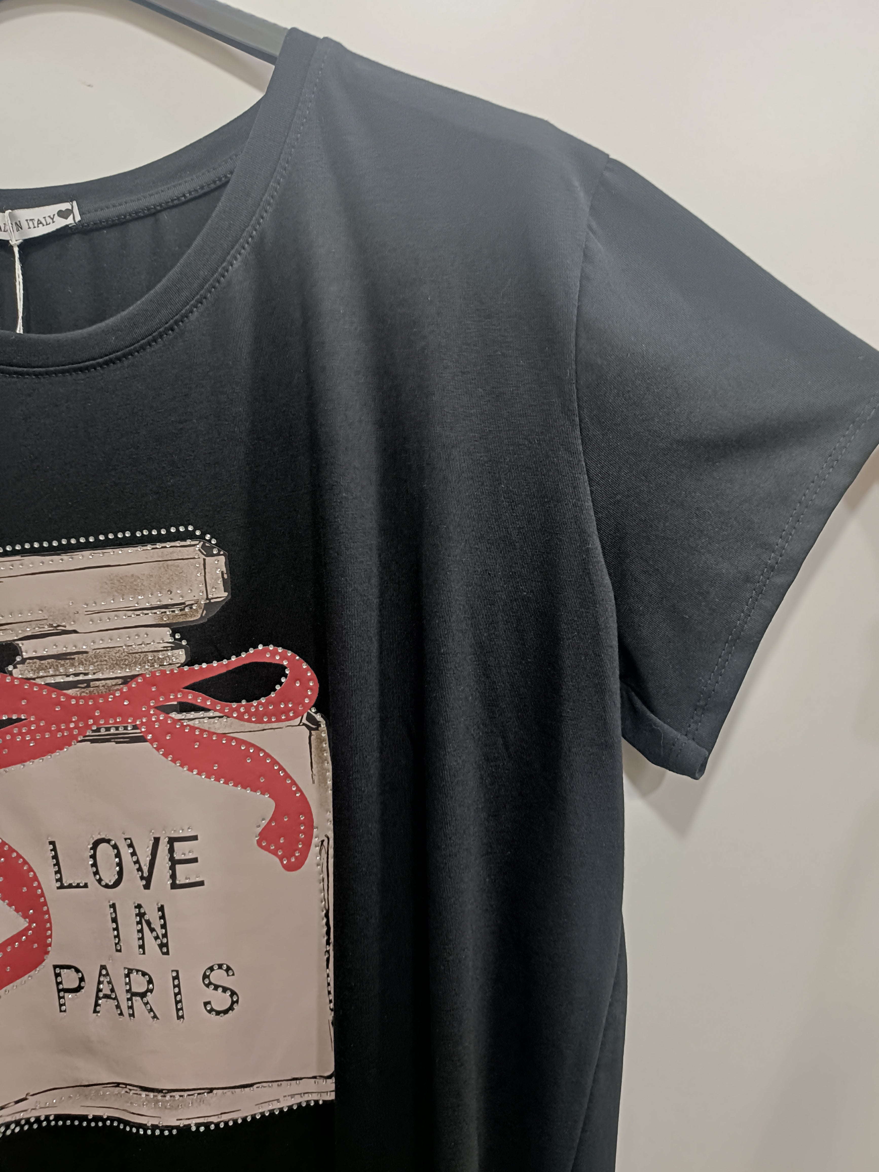 T-shirt Stampa e strass - taglie comode