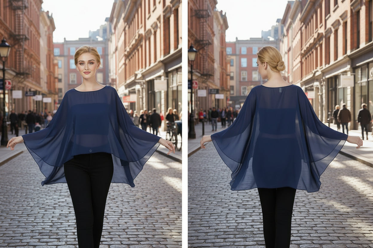 Coprispalle donna in chiffon per tutte