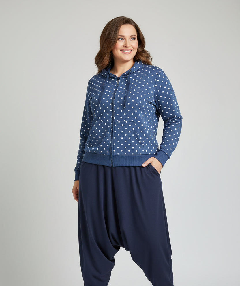 Pantalone in cotone cavallo basso curvy