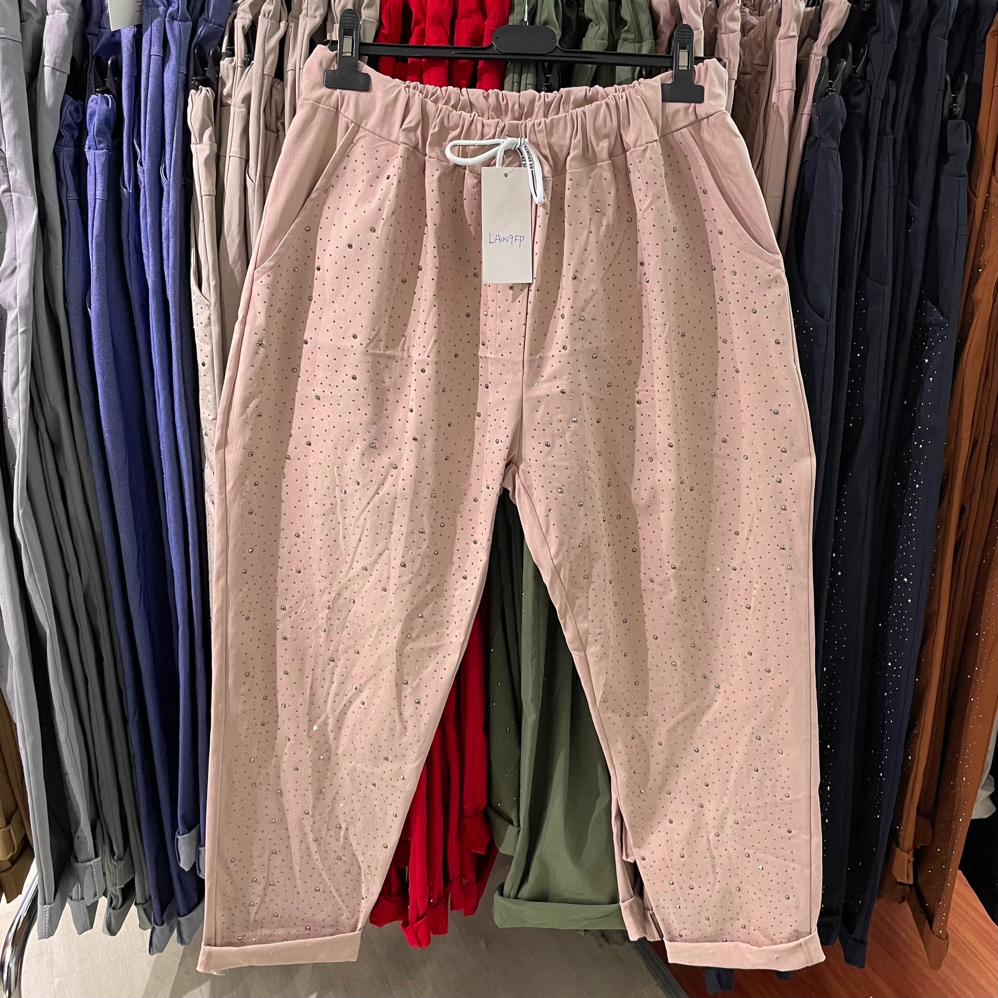 Panta laccio strass curvy