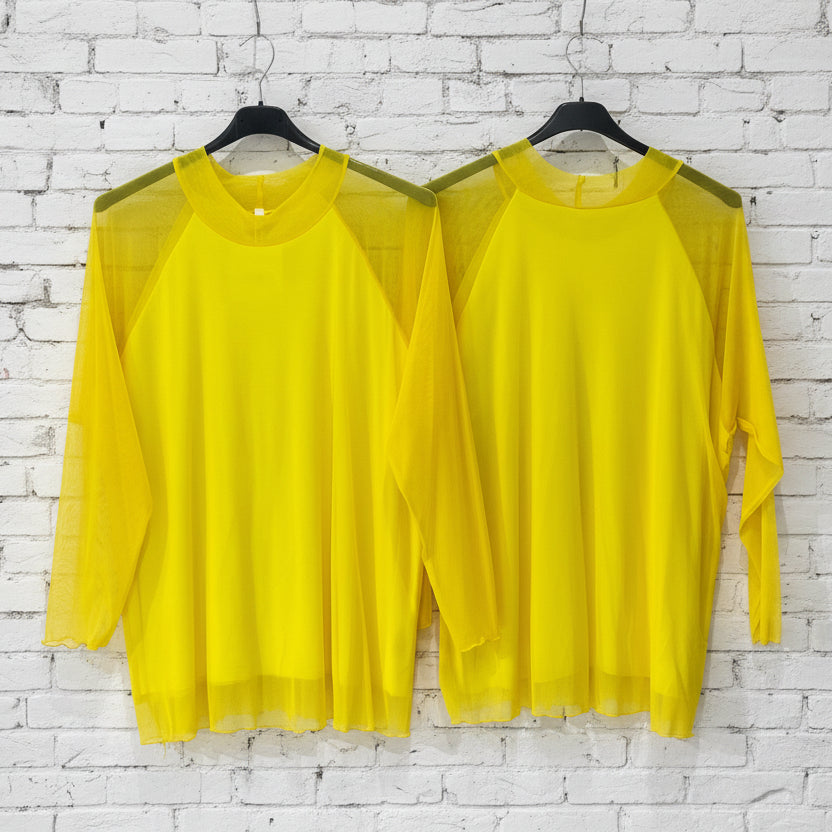 Maxi maglia doppio pannello tulle curvy