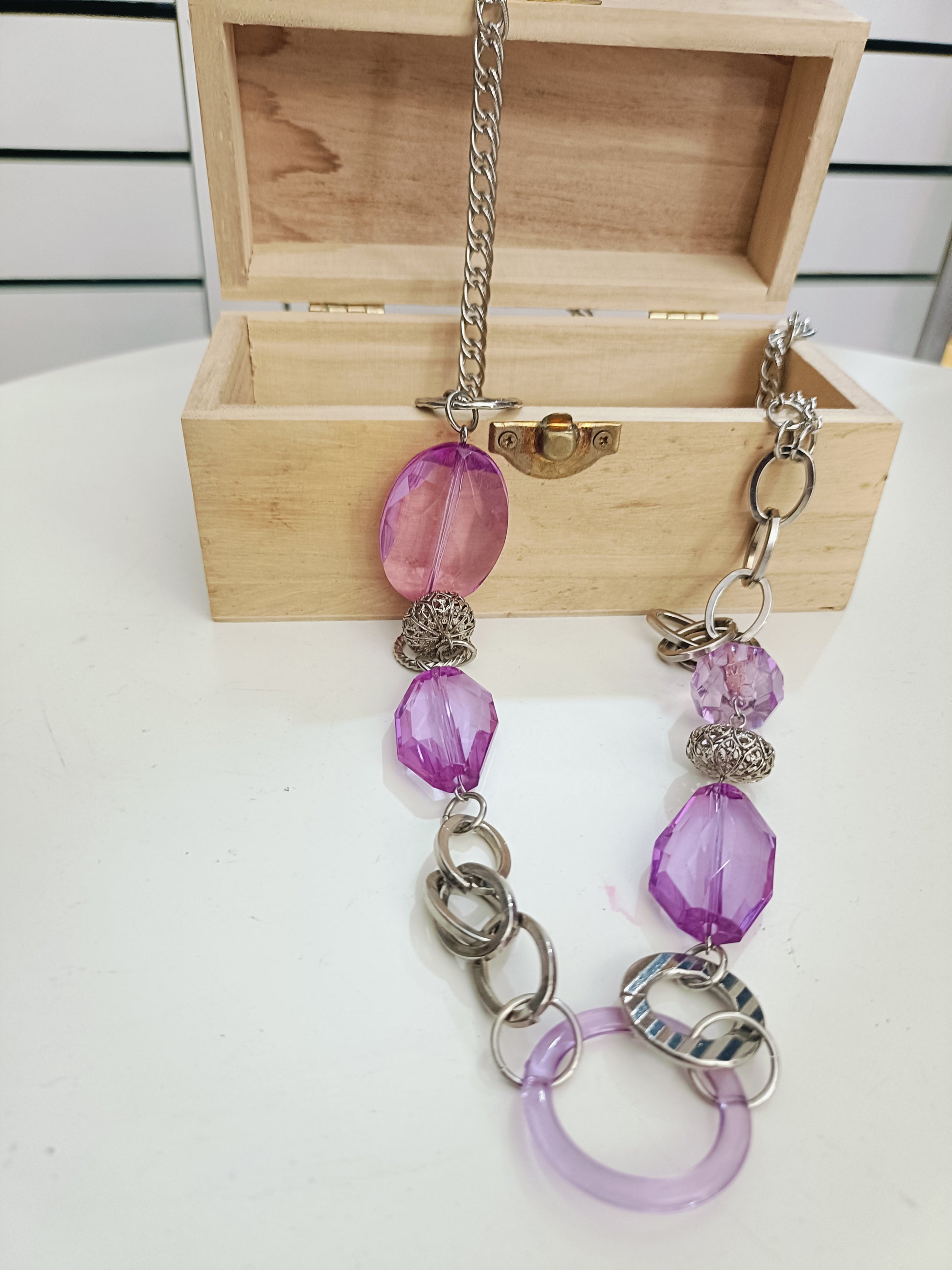 Collana armony lilla argento