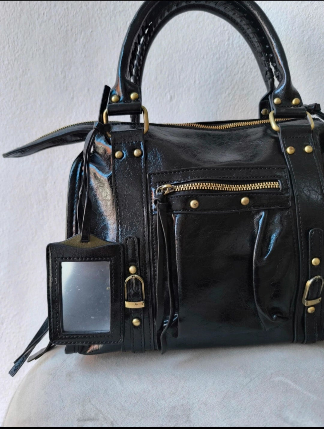 City bag Modena media ecopelle