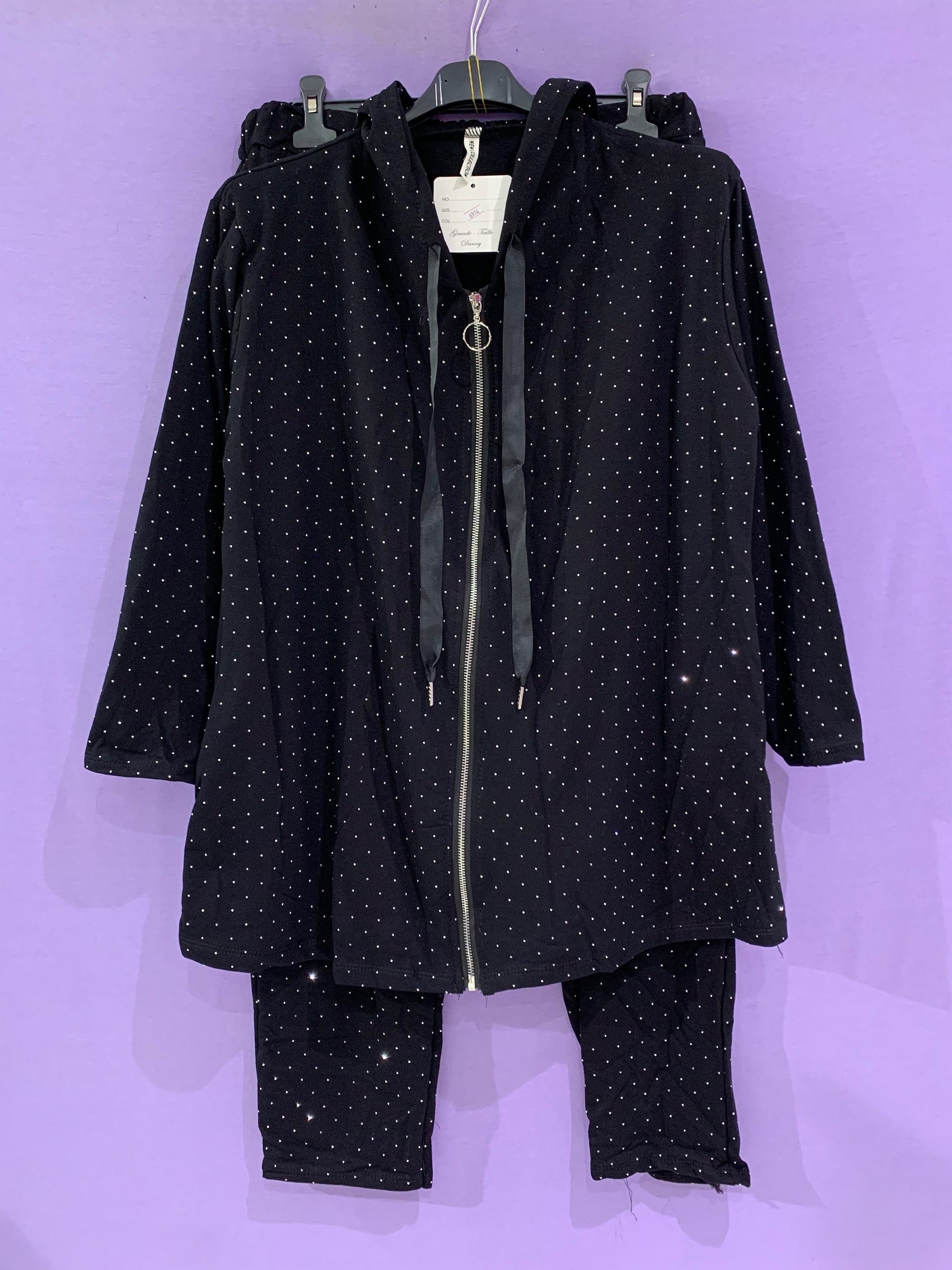 Completo tuta brillantini curvy