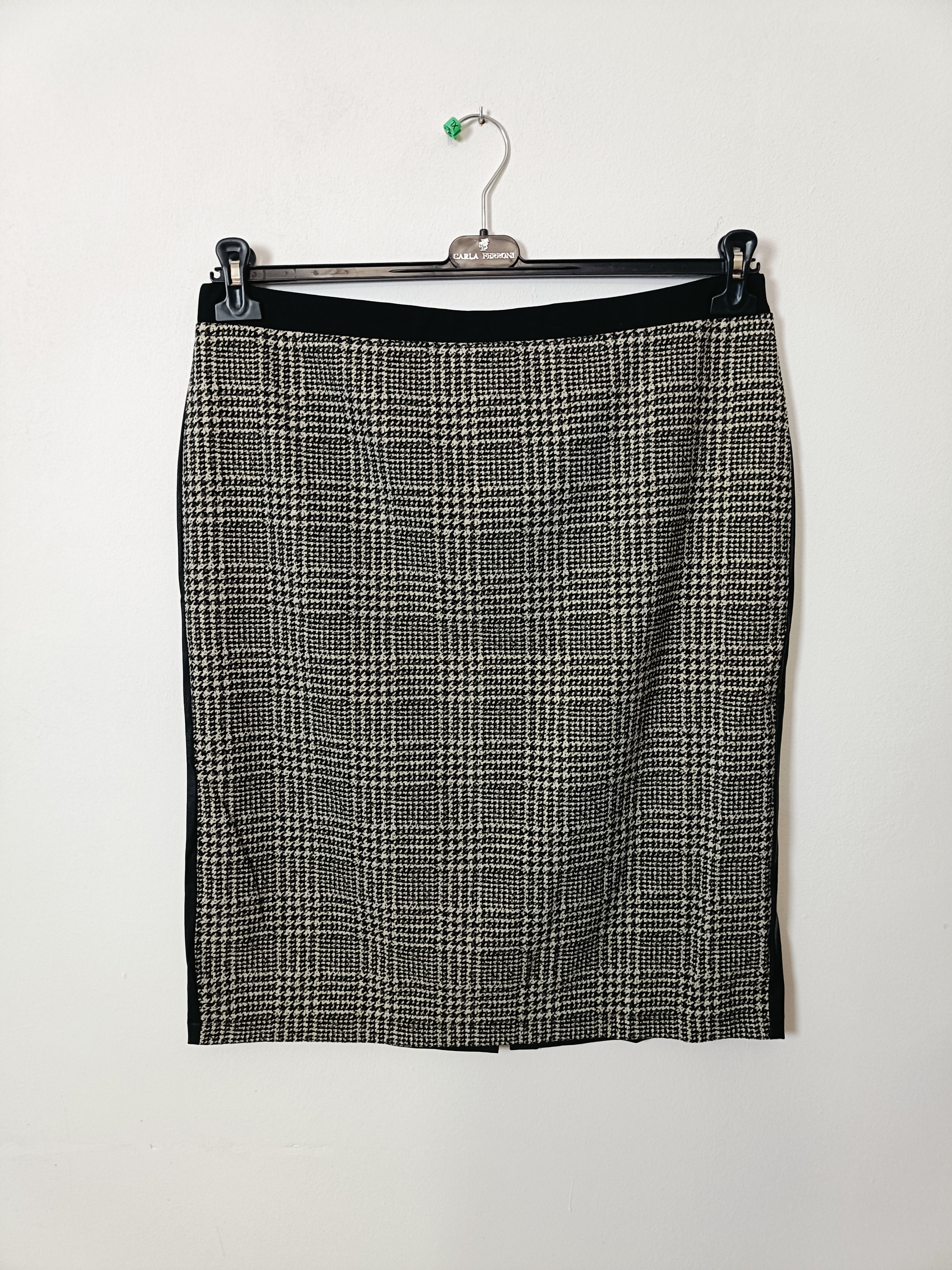 Gonna Carla Ferroni fantasia lurex e retro ecopelle curvy