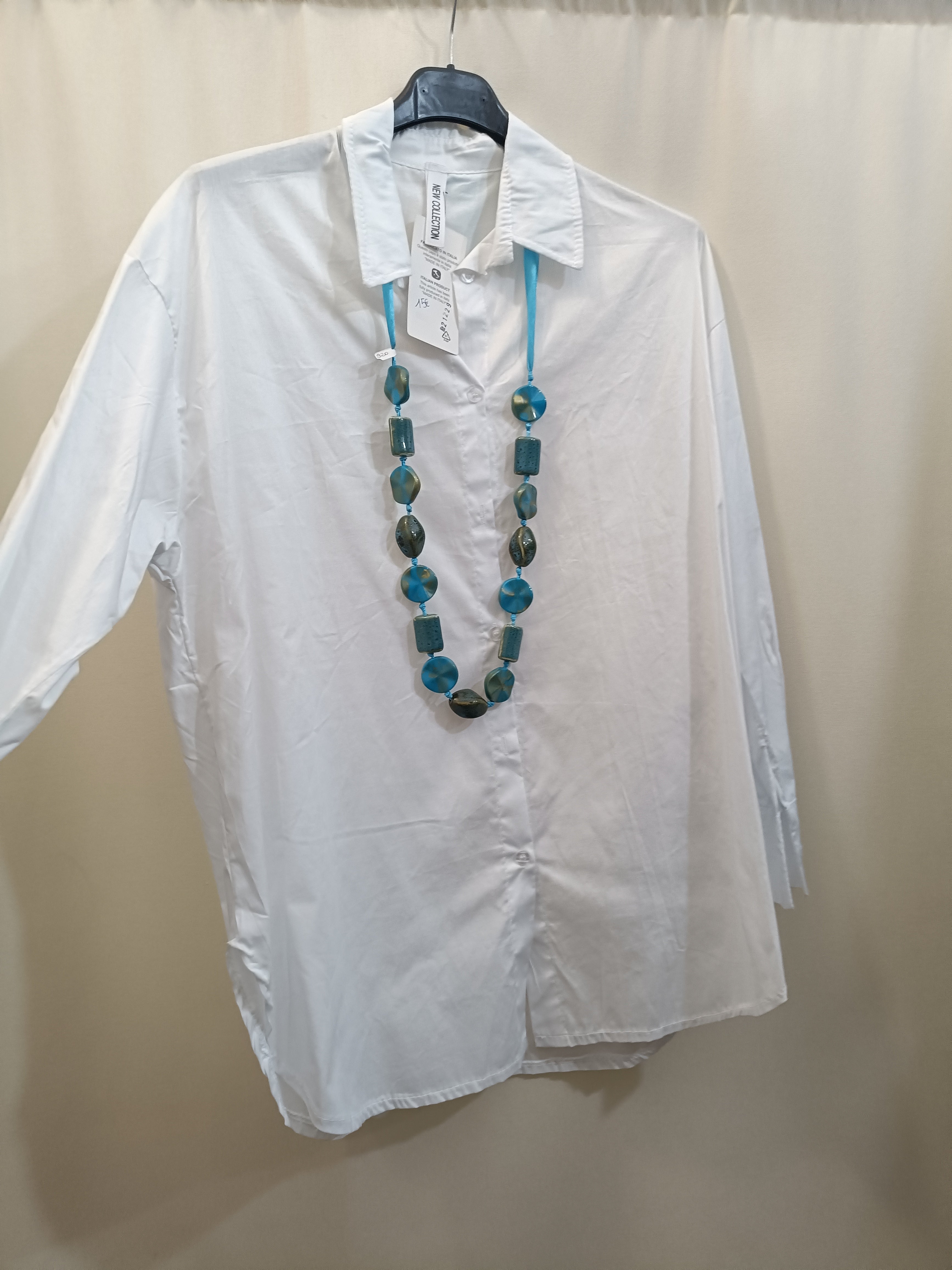 Camicia bianca in cotone taglie comode