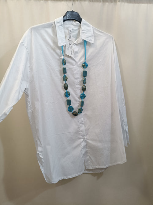 Camicia bianca in cotone taglie comode