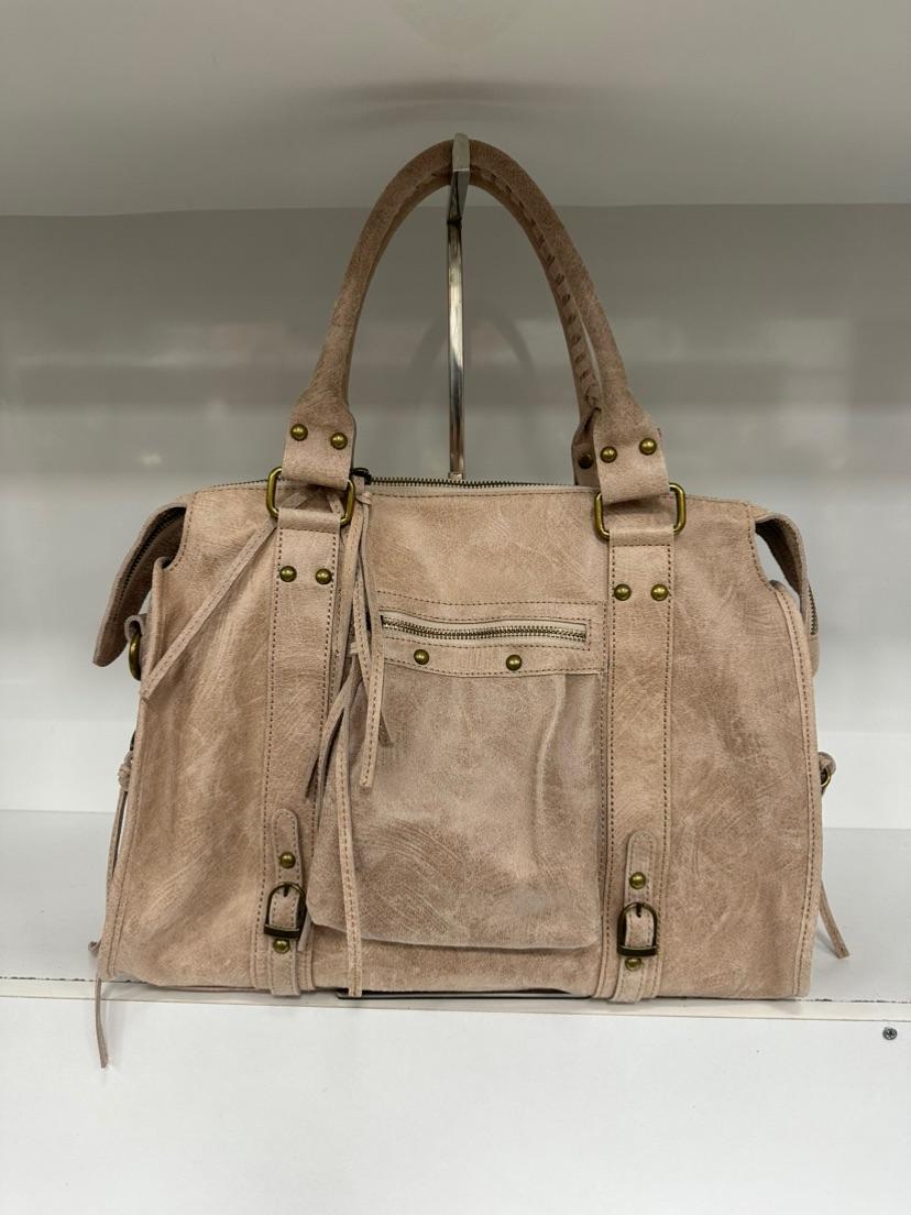 Borsa vera pelle effetto vintage