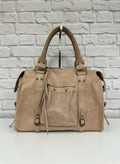 City bag vera pelle effetto sauvage grande