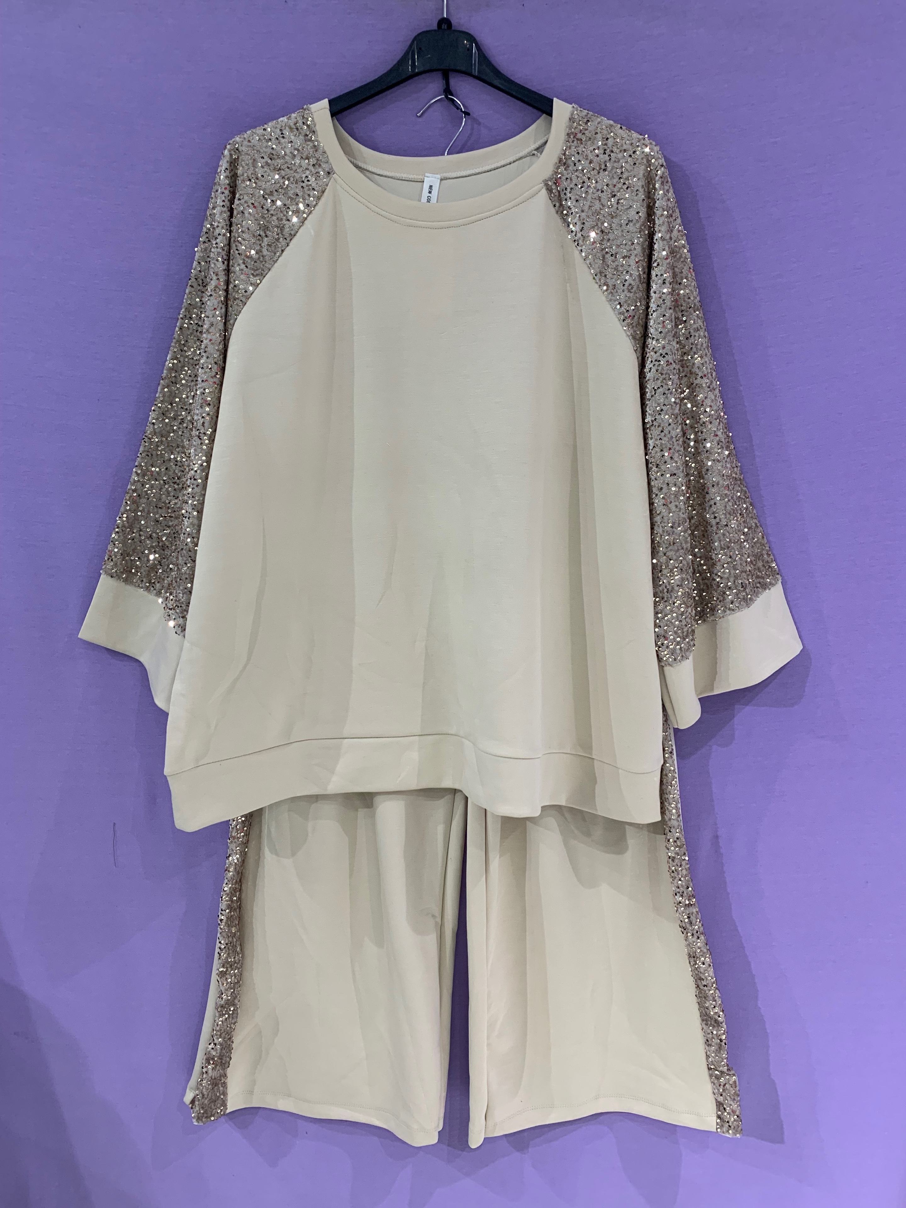 Completo tuta paillettes curvy