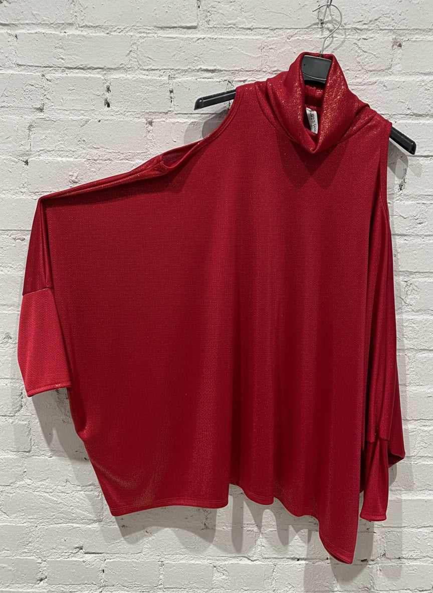 Maglia spalle scoperte lurex curvy