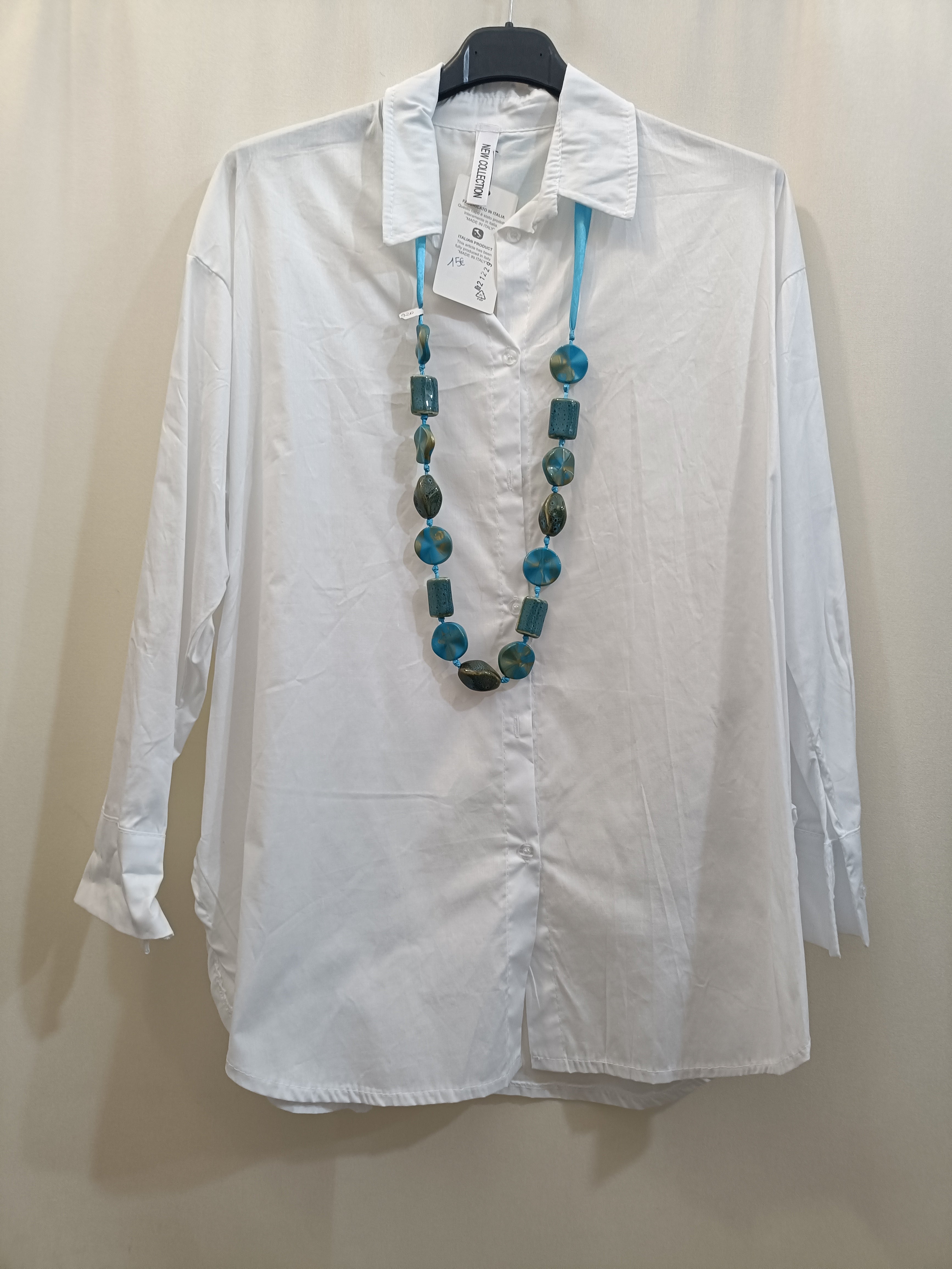 Camicia bianca in cotone taglie comode