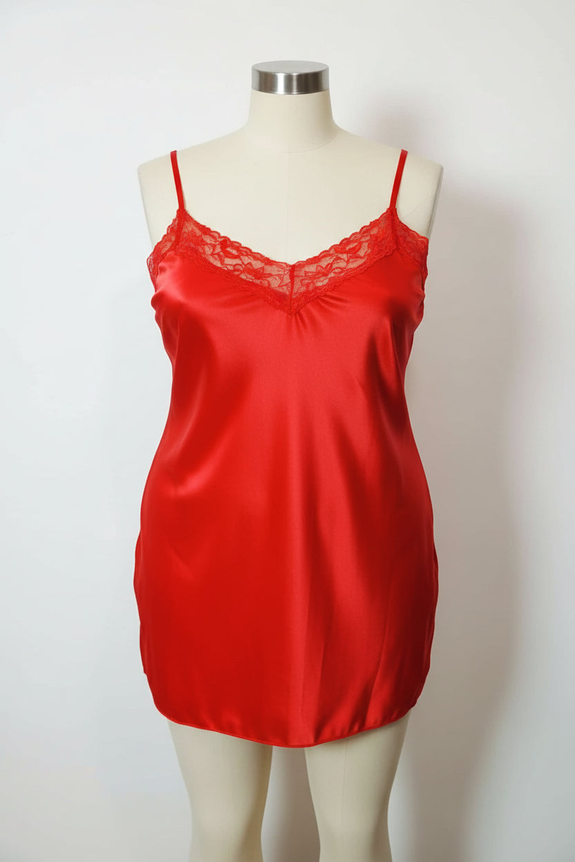 Maxi Top pizzo rosso