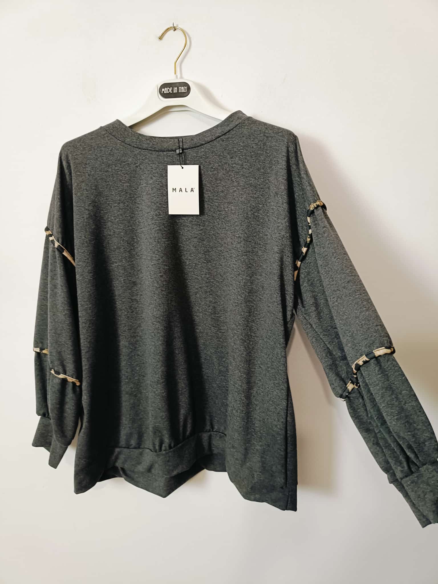 Felpa dettagli maculati