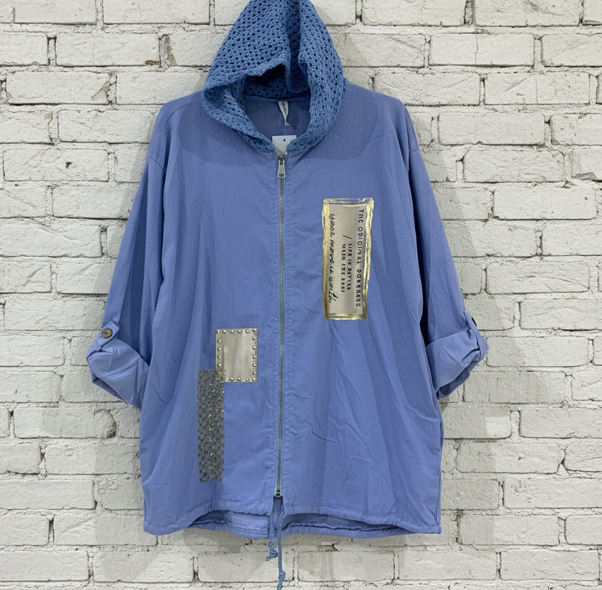 Maxi felpa cappuccio stampe curvy