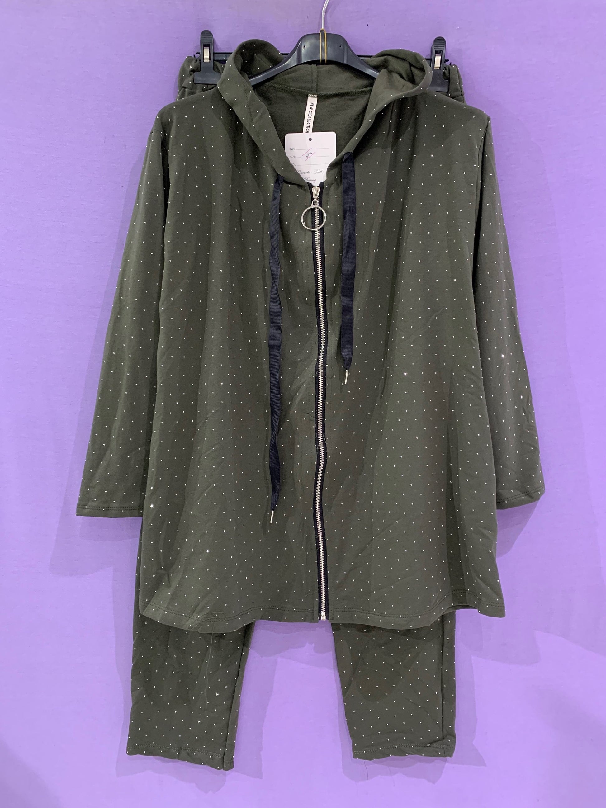 Completo tuta brillantini curvy